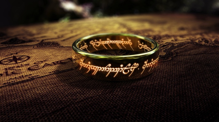 depth of field, the one ring, fantasy art, The Lord of the Rings, map, rings