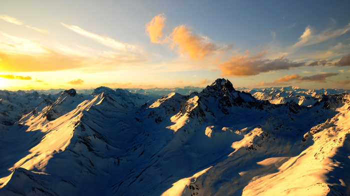 mountain, snow, landscape