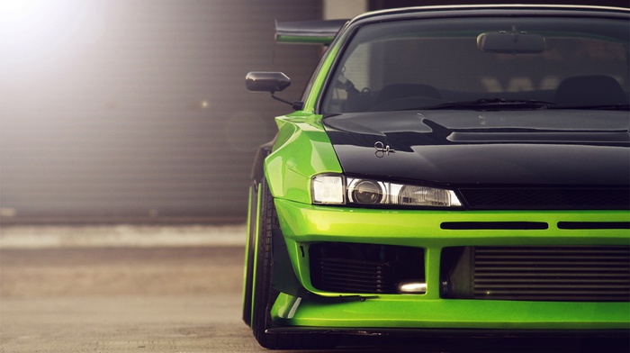 silvia, green cars, Nissan, car