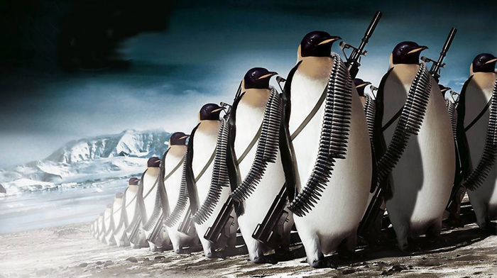 humor, army, penguins