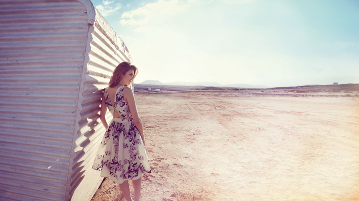 girl, adela capova, sand, photography