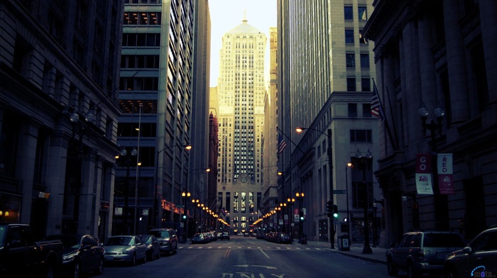 road, Chicago, urban, architecture, building