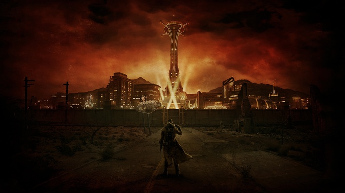 apocalyptic, fallout new vegas, digital art, wasteland, video games
