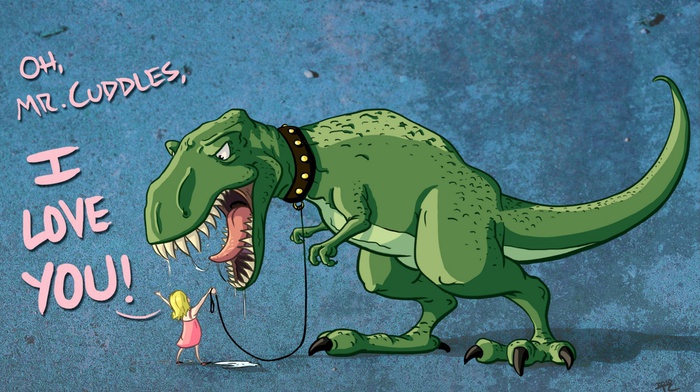T, Rex, dinosaurs, artwork, humor