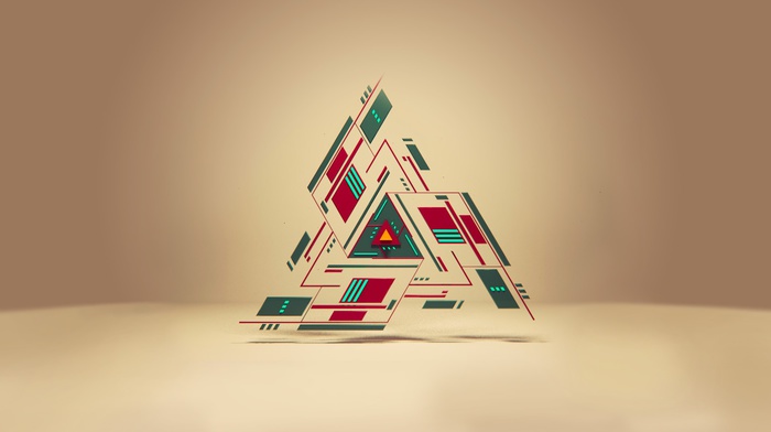 triangle, geometry, abstract