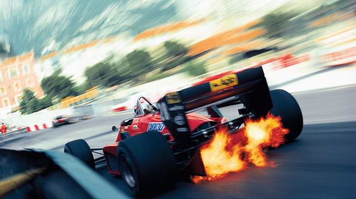Monaco, motion blur, motorsports, car, Ferrari, racing, long exposure