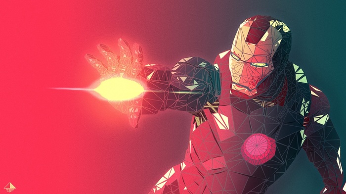 Iron Man, red, simple background