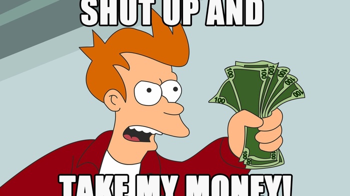 memes, money, Futurama, Philip J. Fry, humor, dollar bills