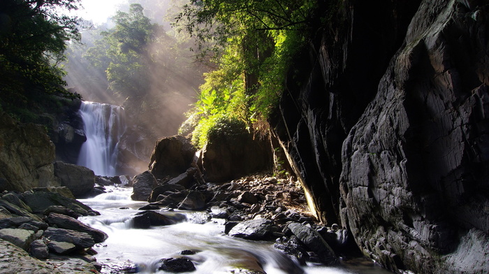 sunlight, stones, nature