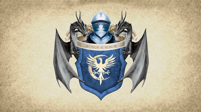 House Arryn, crest, medieval, artwork, Game of Thrones, paper, sigils, coat of arms