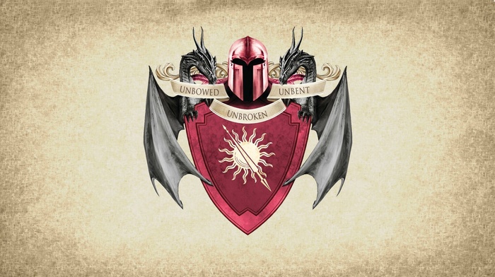 Game of Thrones, sigils, crest, artwork, House Martell, paper, coats of arms