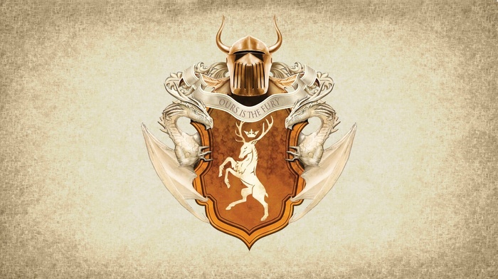 coats of arms, crest, Game of Thrones, paper, House Baratheon, artwork, sigils