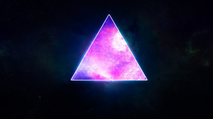 purple, triangle, abstract
