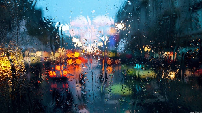 rain, glass, water on glass