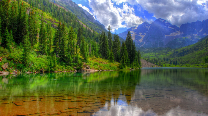 landscape, clouds, mountain, nature
