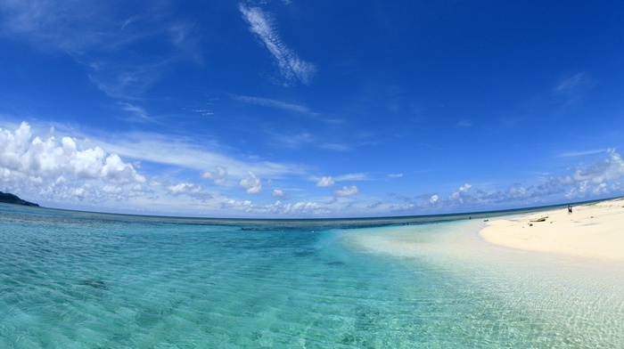 summer, clouds, water, azure