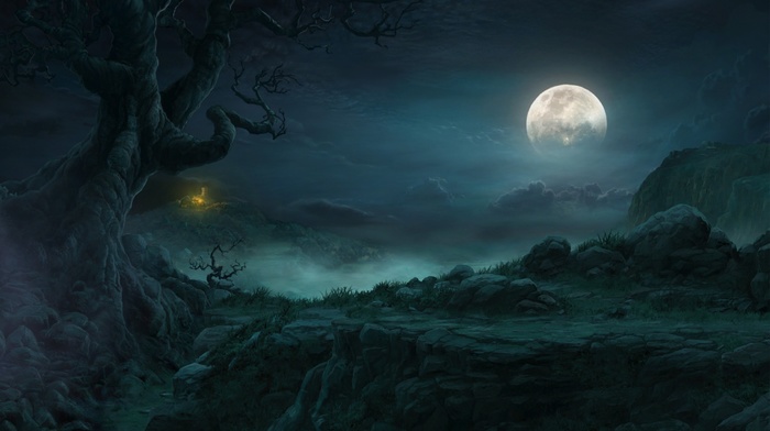 digital art, Diablo III, video games, moonlight