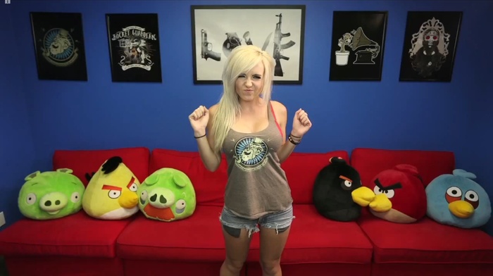 jean shorts, girl, blonde, Jessica Nigri