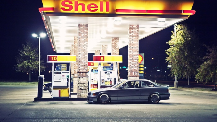 gas stations, car