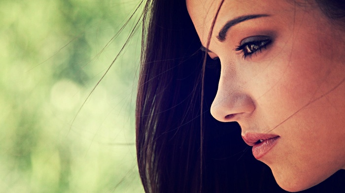 girl, dark eyes, brunette, face