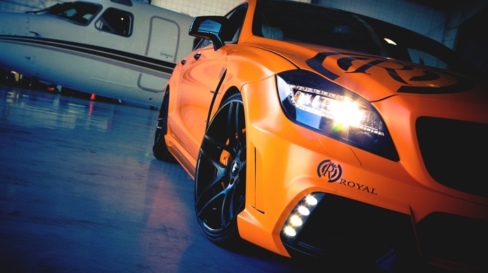 orange, car, Mercedes, benz