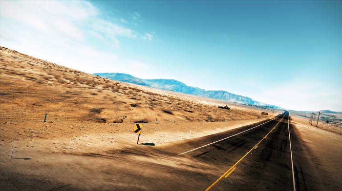 desert, landscape, highway, road