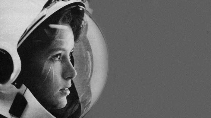 space, Anna Lee Fisher, astronaut, monochrome, NASA