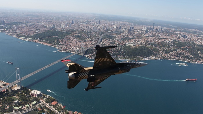 Solo Turk, bridge, Turkey, Jet, Bosphorus, Istanbul