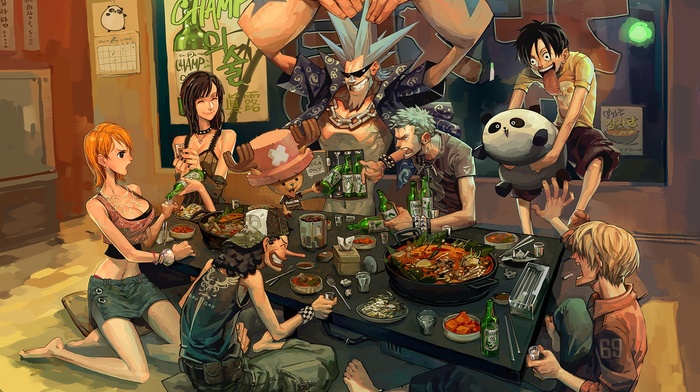 Usopp, Franky, One Piece, Nami, Roronoa Zoro, Sanji, Tony Tony Chopper, Nico Robin, Monkey D. Luffy