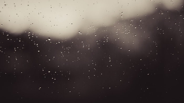 water on glass, monochrome