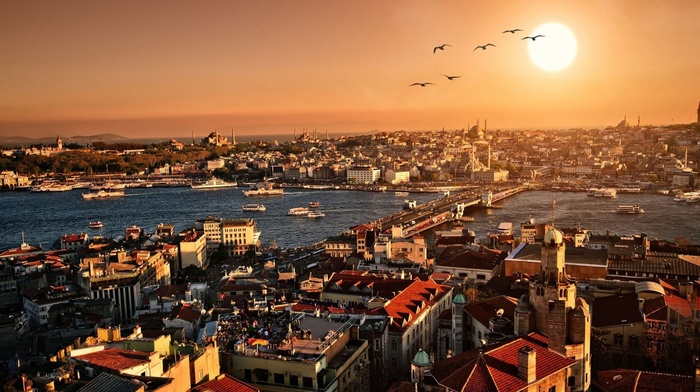Turkey, sunset, Istanbul