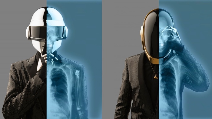 helmet, Daft Punk, suits, x, rays