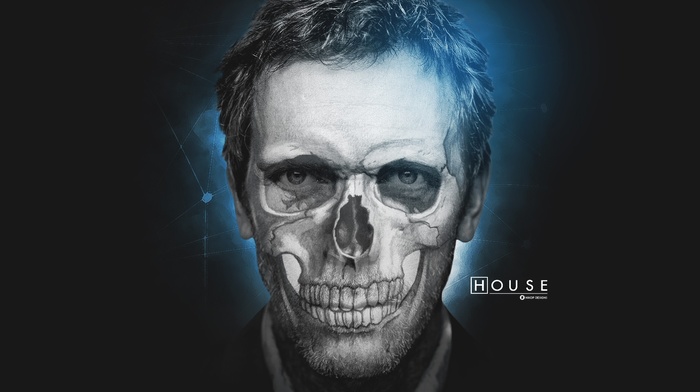 Gregory House, face, skull