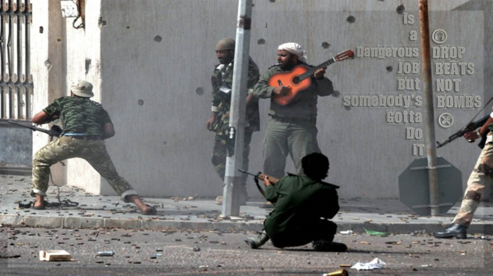 camouflage, ammunition, war, misruta, Libya, guitar