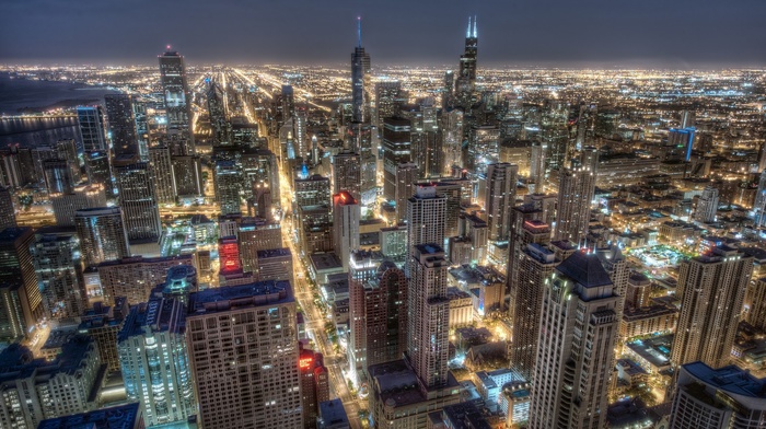 lights, building, HDR