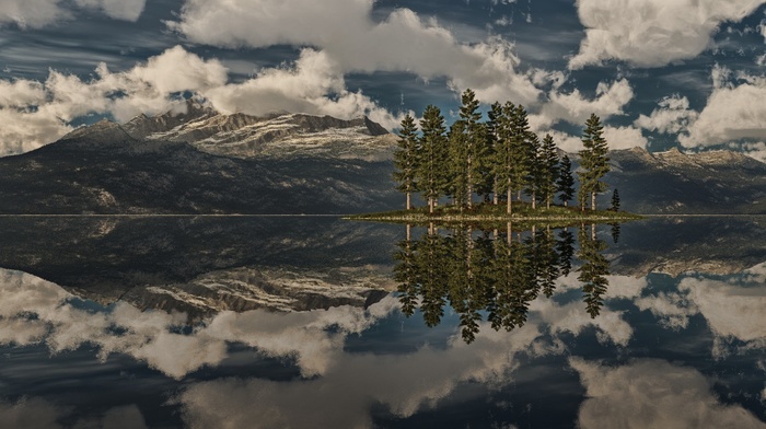 nature, landscape, lake