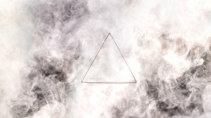 triangle, smoke, minimalism