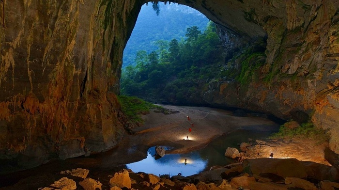 landscape, nature, cave