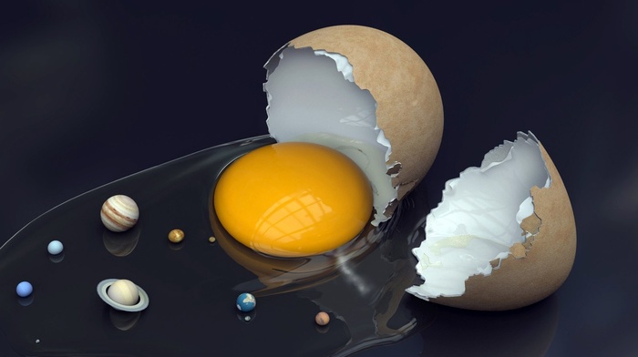 eggs, planet, space, nature, anime, Solar System