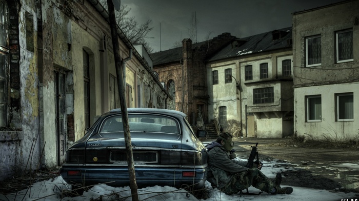 urbex, S.T.A.L.K.E.R., abandoned, gas masks, urban exploring, Poland, Klamra