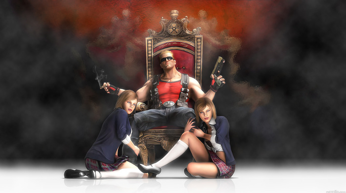 gun, girls, video games