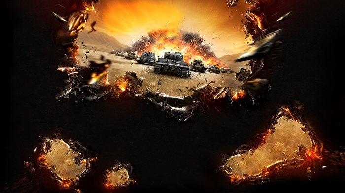 explosion, game, video games, World of Tanks