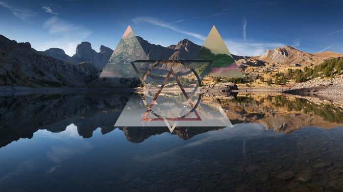 triangle, abstract, landscape