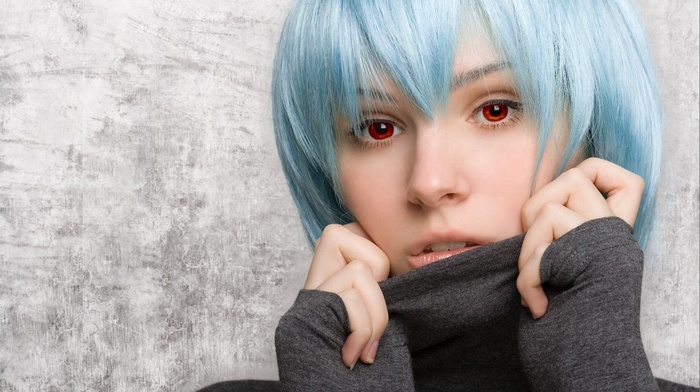 Ayanami Rei, red eyes, Neon Genesis Evangelion