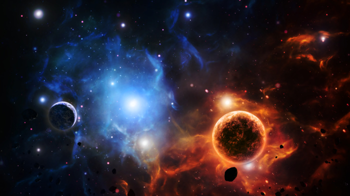 space, space art, planet, nebula