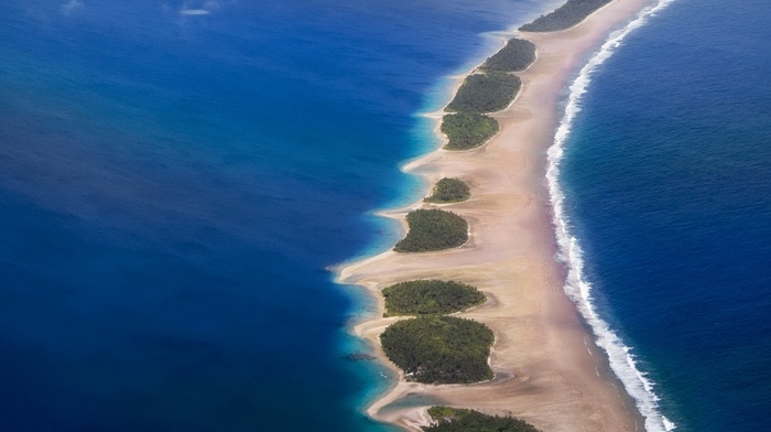 waves, greenery, nature