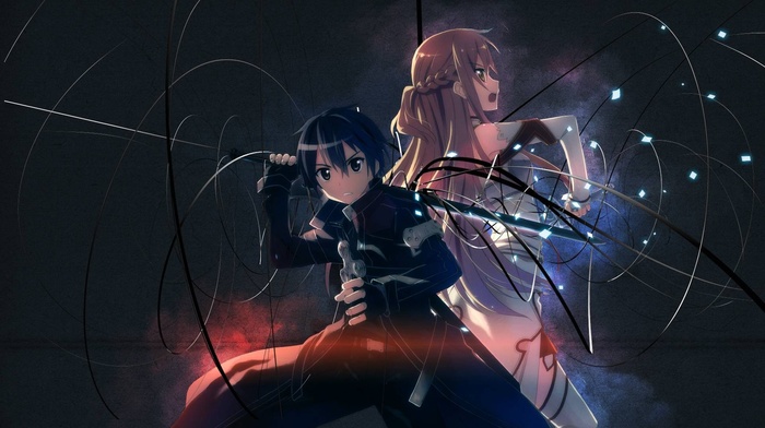 Kirigaya Kazuto, Yuuki Asuna, sword art online, anime