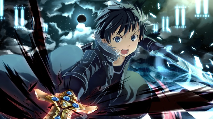 Alfheim Online, anime boys, Excalibur, sword art online, Kirigaya Kazuto