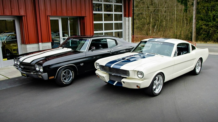 Ford Mustang, car, Chevrolet Chevelle