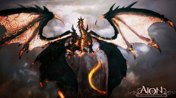 fantasy art, Aion, tiamat, dragon